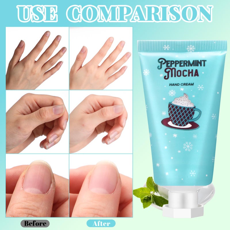 Heigble 30 Pcs Holiday Hand Cream Bulk Winter Gifts for Women Christmas Party Favors Mini Hand Lotion Set 1.1 Fl oz Travel Size for Dry Skin Women Mom Coworkers(Peppermint Mocha) - Image 3